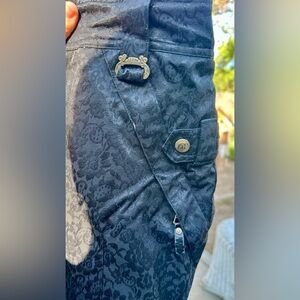 Vintage Betty Rides black patterned  snowboard/ski pants-size S